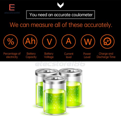 DC 9V-100V Battery Power Indicator Volt Current Power Coulomb Meter Acid/Li-ion - 第 4/16 張圖片