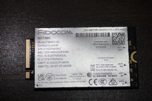 Dell 7440 Fibocom DW5931e-eSIM 5G M.2 Module FM350-GL MFFMK