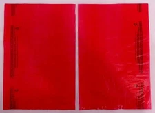 Qty. 100 Red High-Density Bags 8.5" x 11" Plastic Merchandise Shopping Bag