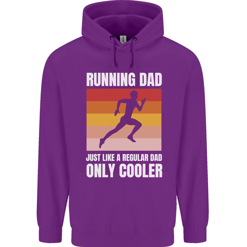 Running Dad Cross Country Marathon Runner Childrens Kids Hoodie - Picture 15 of 69