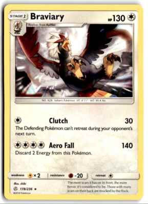 2019 Sun & Moon - Cosmic Eclipse Braviary a Stage 1/Rare #178