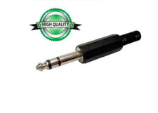 Velleman CA020  1/4" Stereo Plug w/ Strain Relief, Black