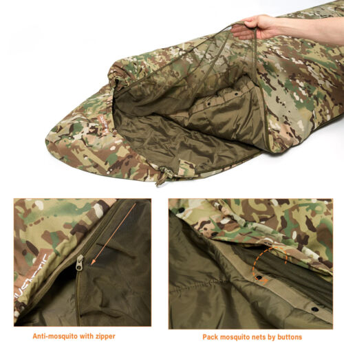 Sleeping System 4 Season Waterproof Cold MulticamMilitary Tactical Sleeping Bag - Picture 23 of 30