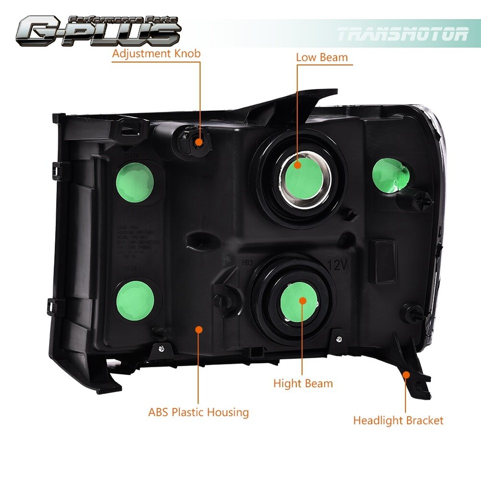 Automotive Headlight Assemblies Fit For GMC Sierra 1500 2500HD 3500HD 2007-2013 Headlights Clear Lens Headlamps Headlight Housing Assembly - Foto 3