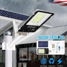 Outdoor Commercial 1600W Solar Street Light LED Security Floodlight Dusk to Dawn