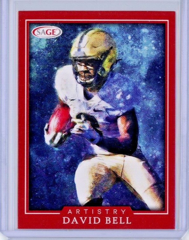 2022 SAGE Artistry Red #ART-DB David Bell Rookie RC - Purdue / Cleveland - MINT