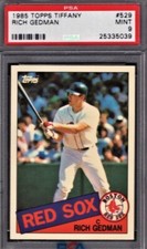 1985 TOPPS  TIFFANY # 529 RICH GEDMAN 