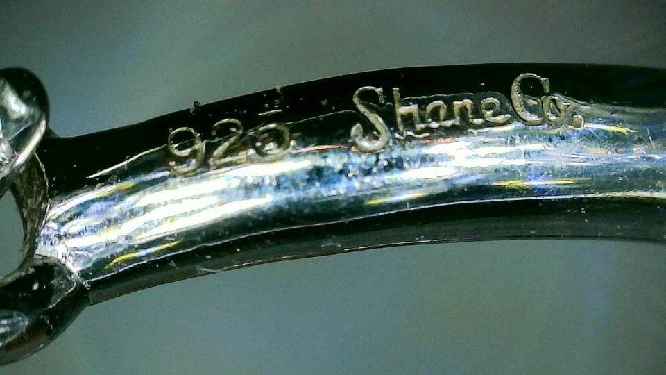 925 sterling silver with london blue topaz   Shane & Co. single hoop earring - Image 4 of 4