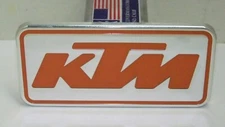 ktm, motorcycle hitch cover  rectangle  orange
