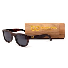 Handmade Unisex Wood Square Framed Polarized Sunglasses Sustainable Ebony Wood