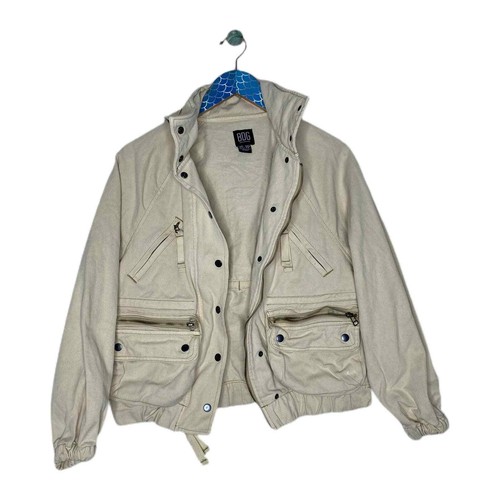 BDG XS Cream Denim Utility Hooded Zip 