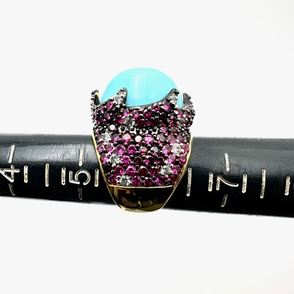 Anillo Joan Boyce Cristal Rosa Tono Oro Talla 6 Foto 4 de 4