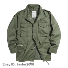 Windbreaker Men's M65 Field Jacket Vintage loose Coat Army Green Military Casual