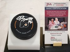OWEN TIPPETT signed FLYERS official game puck JSA COA