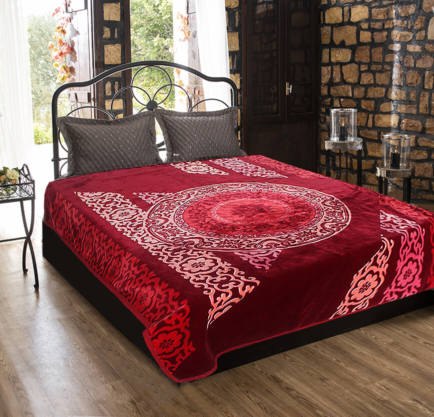 Double Sided 2 PLY Heavy Weighted Blanket Bed Throw Thick Soft & Warm