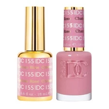 DND DC Soak Off Gel Polish + Matching Nail Lacquer - #155 Chateau Rose