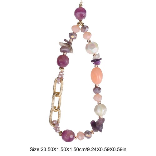 2 Pcs Mobile Phone Chain Beaded Cellphone Lanyard Wristlet Strap - Zdjęcie 7 z 11