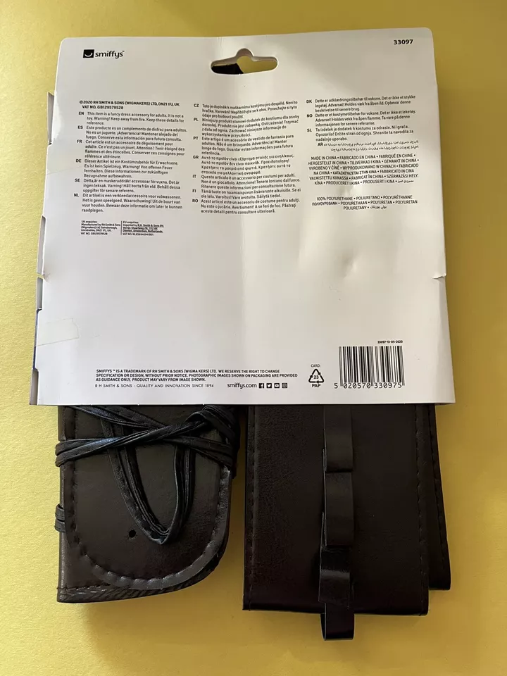 Smiffys Authentic Western Wandering Gunman Belt & Holster Dark Brown - Image 4 of 4