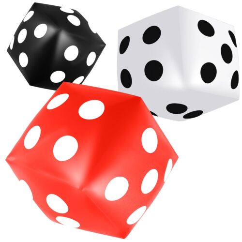 3 Pieces Inflatable Dice 12.6 Inch Jumbo Inflatable Dice Large Inflatable Dic...