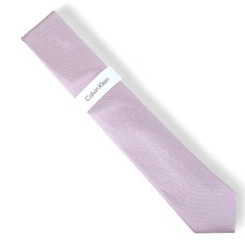 Calvin Klein Men's Catrina Solid Twill Tie Necktie Classic 3" Silk Blend Pink