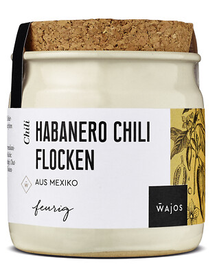 Habanero Flocken Chili Würzen feurig intensiv Wajos 200000 Scoville scharf