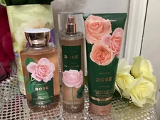 Bath & Body Works Body Lotion Shower Gel  Fragrance Mist  ROSE gift set