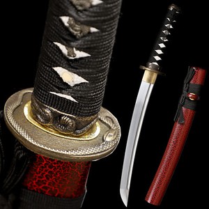 20'' 9260 Spring Steel Short Japanese Samurai Tanto Sword Full Tang Mini Katana