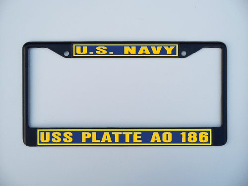 USS PLATTE AO 186 Nummernschildrahmen U S Navy Militär Auto-LKW-Motorrad  - Bild 6 von 11