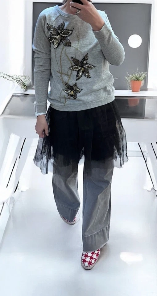 Silvian Heach Sweater mit Netz Unterteil Gr.XS/S - Bild 2 von 4