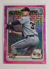 2020 BOWMAN CHROME SEAN HJELLE PINK REFRACTOR CARD RC ROOKIE #196/199 #ASF. rookie card picture