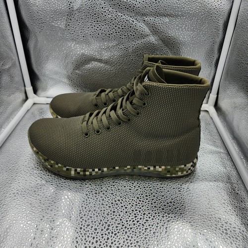 NoBull Superfabric Men 9.5 Women 11 Army High Top Trainer Sneakers Shoe Green - Picture 3 of 11