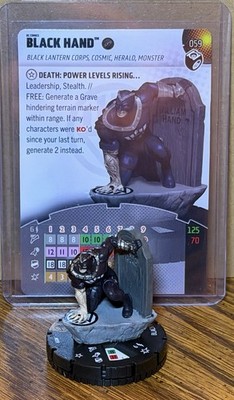 Heroclix Lantern Legacy set Black Hand (Black Lantern) #059 Chase figure w/card!