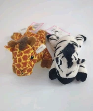 NWT Stuffins Lumpy’s Bean Bag Gang Stuffed Animals Giraffe Zebra Vintage 1997