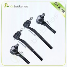 New Set(4) Front Inner + Outer Tie Rod Ends For 1998-2002 GMC Jimmy 4WD 4x4