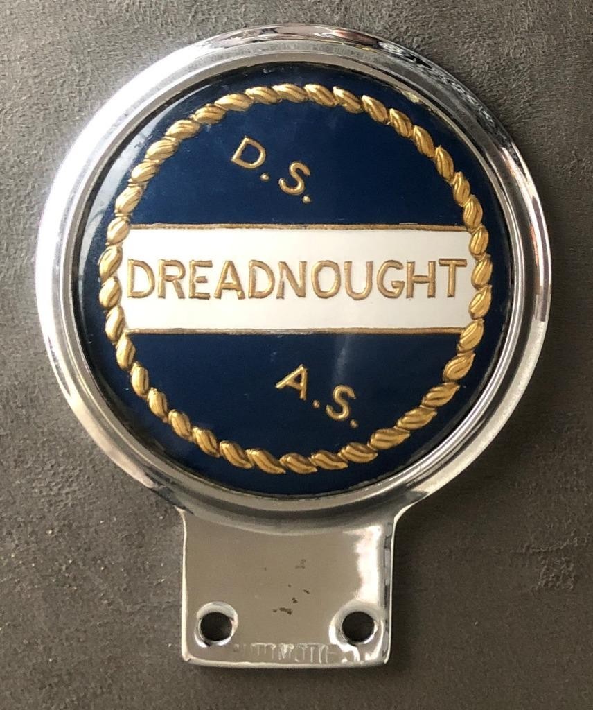 Dreadnought DS AS Submarine Fish Fishing Sea Angling Motor Car Badge Emblem