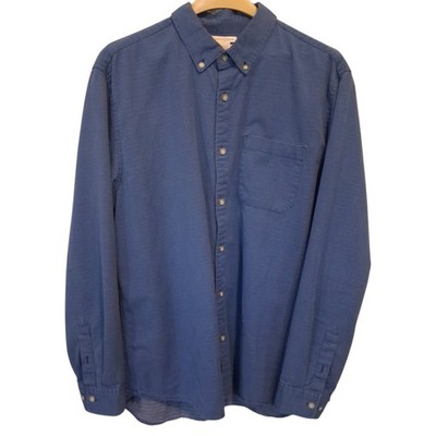 Carbon 2 Cobalt Button Up Shirt Double Cloth Navy W/ Pink & White Contrast Large