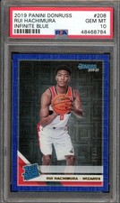 2019-20 Donruss Rated Rookie Infinite Blue Rui Hachimura PSA 10 /35 #208 RC