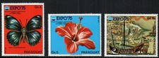 Paraguay Stamp C401-C403  - Butterfly, flower, ancient sailing ship