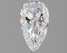 1.02 Carat Cert. GIA Pear Cut Natural Mined Diamond Loose D color IF clarity