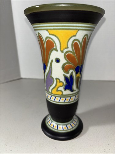 1920’s Metz Royal Zuid Holland Gouda Vase 3190 7.5” - Picture 3 of 9