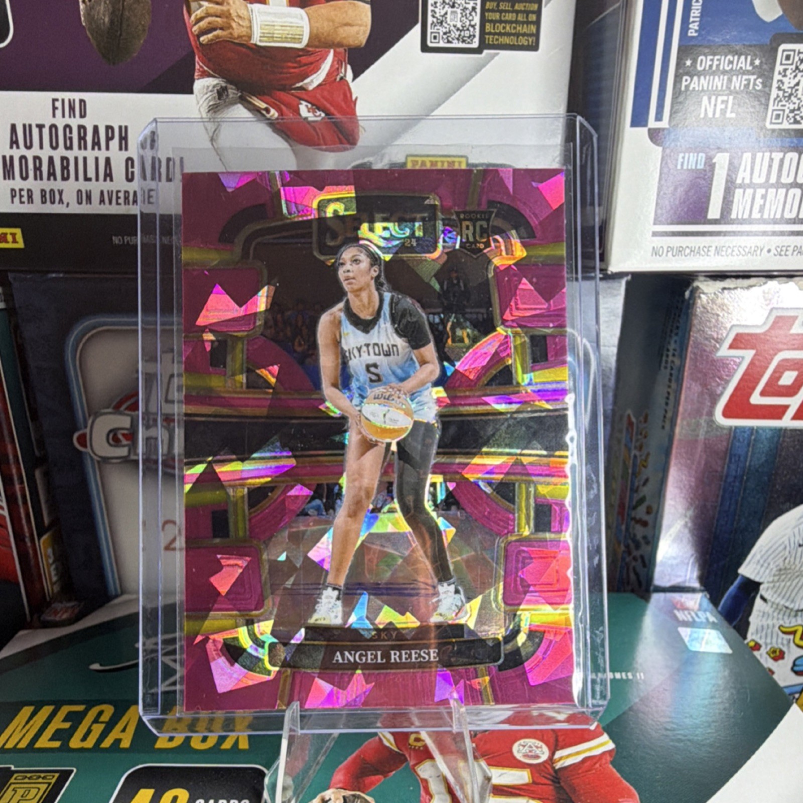 Panini 2024 WNBA Select Angel Reese Pink Ice Rookie Concourse #5 Chicago Sky