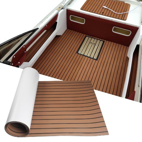 Boot Yacht EVA Teak Selbstklebende Schaumstoff Rutschfeste Matte Marine Teppich-image