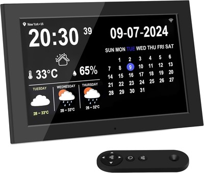 Digital Calendar, 10.1 Inch WiFi Smart Electronic Digital Desk Office Calenda...