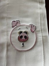 Embroidered Burp Cloths-Handmade
