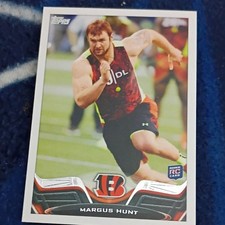 Topps 2013 Margus Hunt #208 Cincinnati Bengals NFL Football Rookie Card. rookie card picture