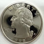 1998-S Silver Proof Washington Quarter