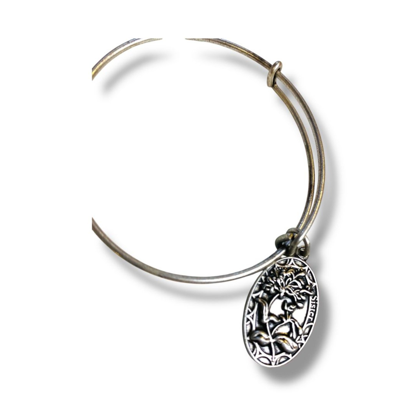 Alex + Ani Silvertone Adjustable Bangle Bracelet … - image 3