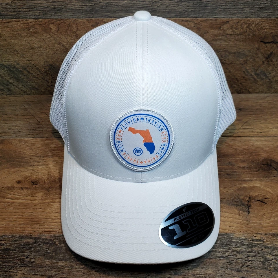 Gorra de golf Travis Mathew Later Gator 2.0 Florida State Snapback blanca NUEVA Foto 2 de 4