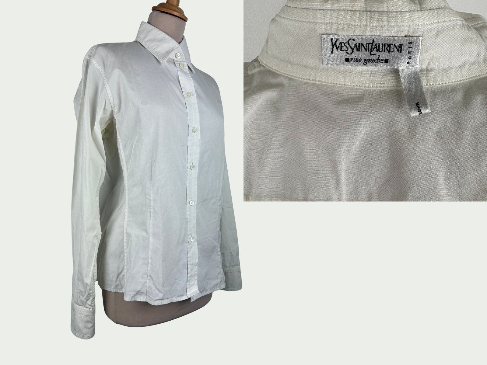 Chemisier Yves Saint Laurent Rive Gauche vintage années 90 2000 Chemise YSL