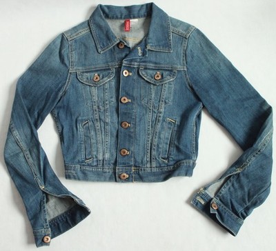 Divided by H&M Women's Size 4 Short Denim Jean Jacket Button Closure